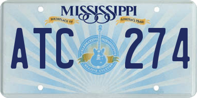 MS license plate ATC274