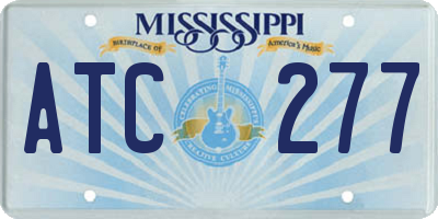 MS license plate ATC277