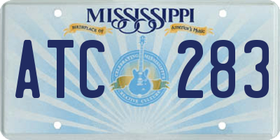 MS license plate ATC283