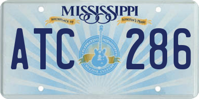 MS license plate ATC286
