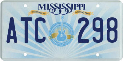 MS license plate ATC298