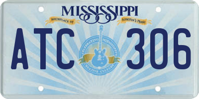MS license plate ATC306