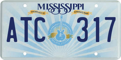 MS license plate ATC317