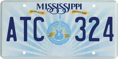 MS license plate ATC324