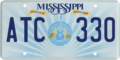 MS license plate ATC330