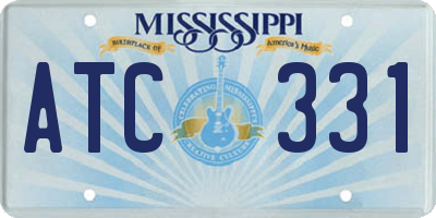 MS license plate ATC331