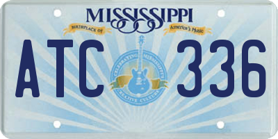 MS license plate ATC336