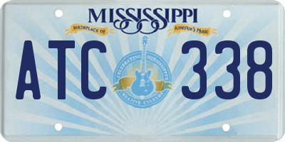 MS license plate ATC338