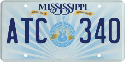 MS license plate ATC340