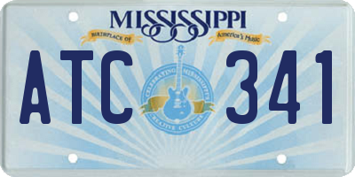 MS license plate ATC341