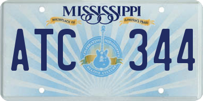 MS license plate ATC344