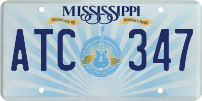 MS license plate ATC347