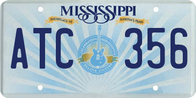 MS license plate ATC356