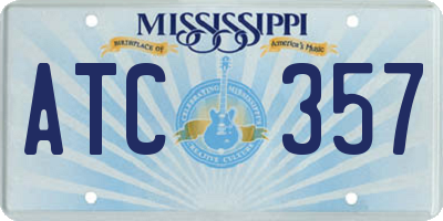 MS license plate ATC357