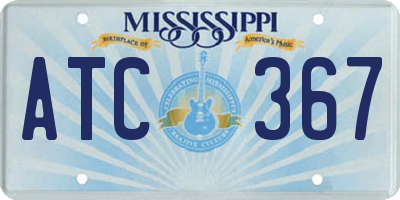 MS license plate ATC367