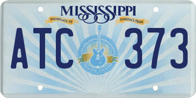 MS license plate ATC373