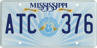 MS license plate ATC376