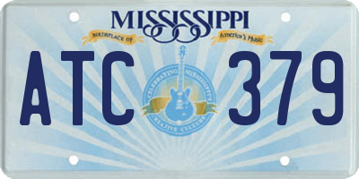 MS license plate ATC379