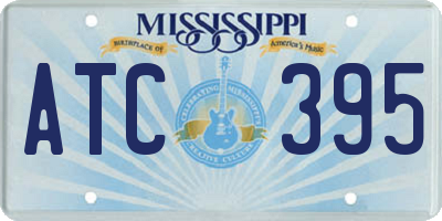 MS license plate ATC395