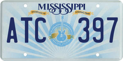 MS license plate ATC397