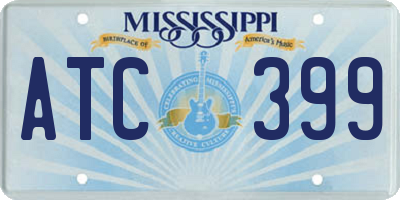 MS license plate ATC399