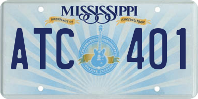 MS license plate ATC401