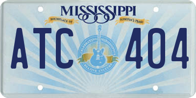 MS license plate ATC404