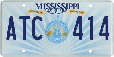 MS license plate ATC414