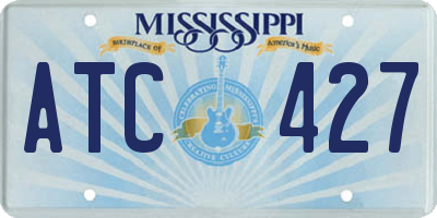 MS license plate ATC427