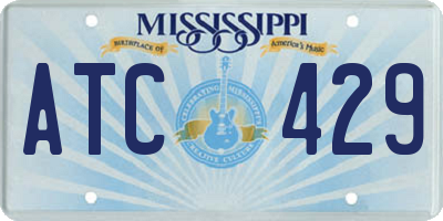 MS license plate ATC429