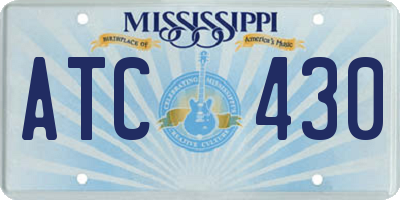 MS license plate ATC430