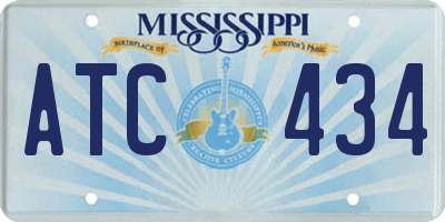 MS license plate ATC434