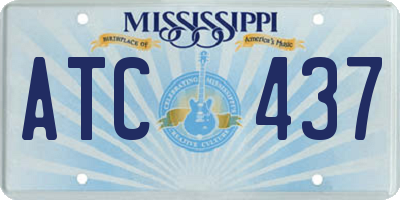 MS license plate ATC437