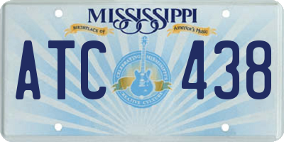 MS license plate ATC438