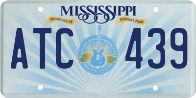 MS license plate ATC439