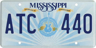 MS license plate ATC440
