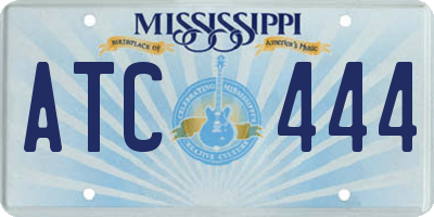 MS license plate ATC444