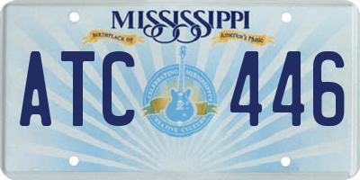 MS license plate ATC446