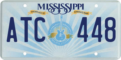 MS license plate ATC448