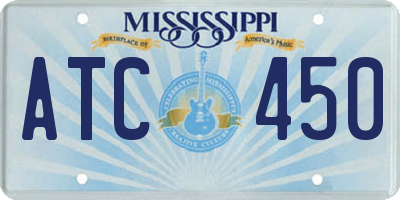 MS license plate ATC450