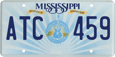 MS license plate ATC459