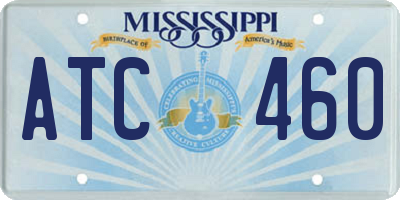 MS license plate ATC460