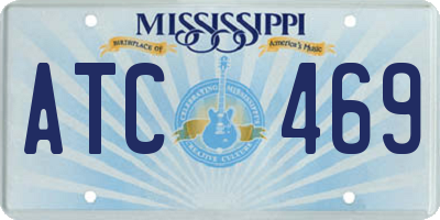 MS license plate ATC469