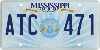 MS license plate ATC471