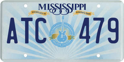 MS license plate ATC479