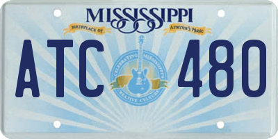 MS license plate ATC480