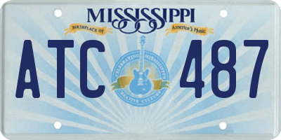 MS license plate ATC487