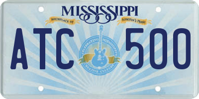 MS license plate ATC500