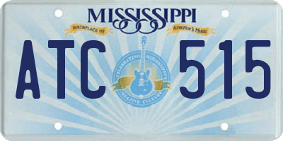 MS license plate ATC515