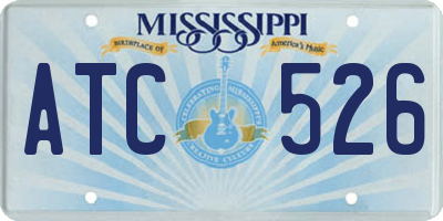 MS license plate ATC526